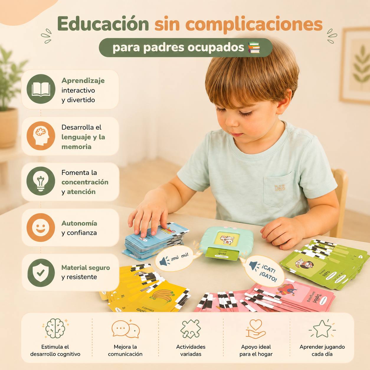 Ludivae™ — El juguete que enseña +500 palabras mientras juegan (sin pantallas)