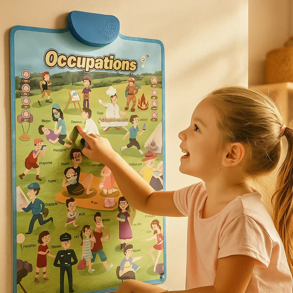 Tablero de aprendizaje de inglés hablado para niños