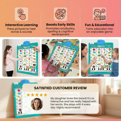 Tablero de aprendizaje de inglés hablado para niños